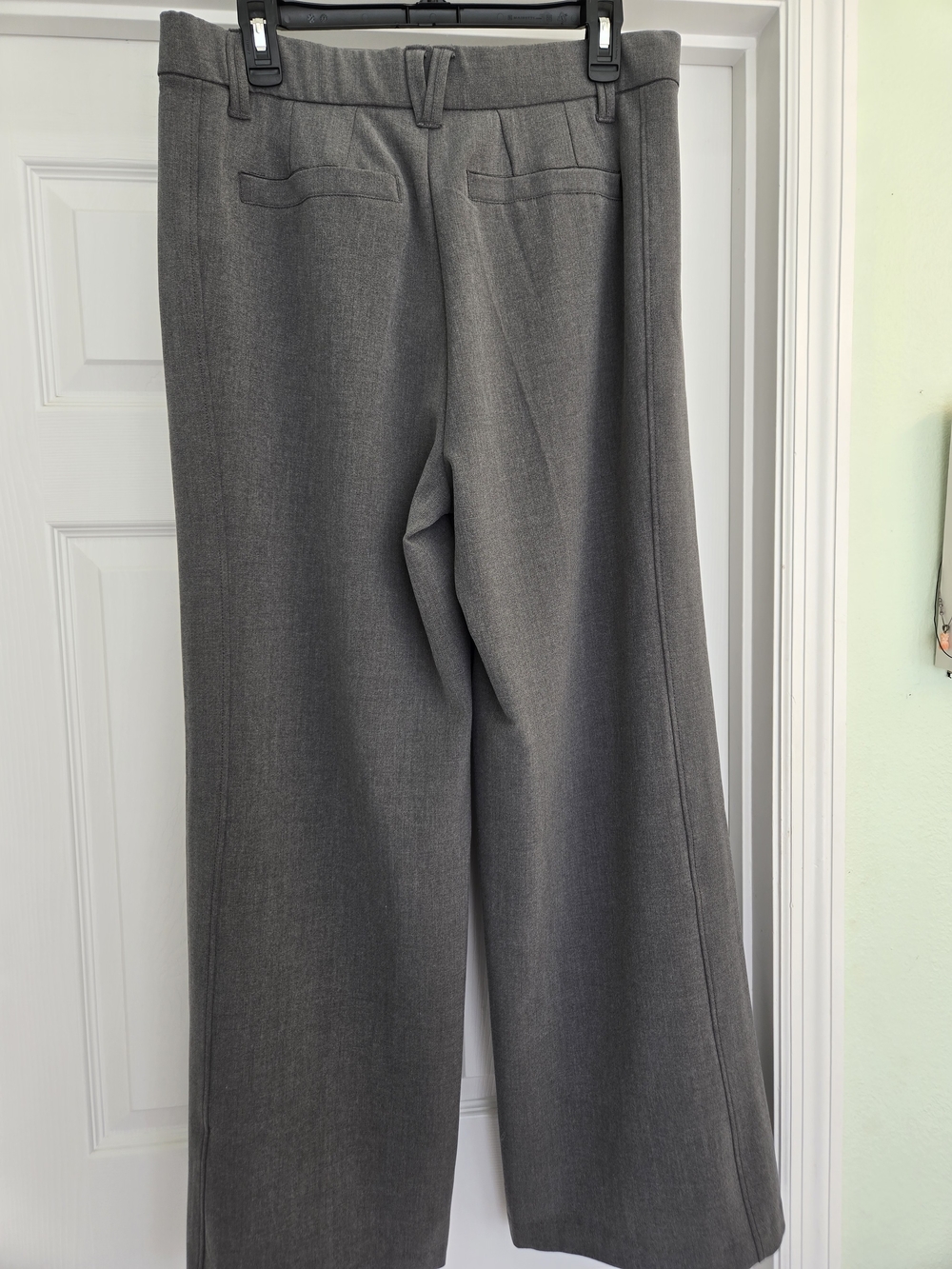 Democracy Gray Ab Solution Skyrise Wide-Leg Dress Pants 10 Mold & Hold Slimming - Picture 7 of 15
